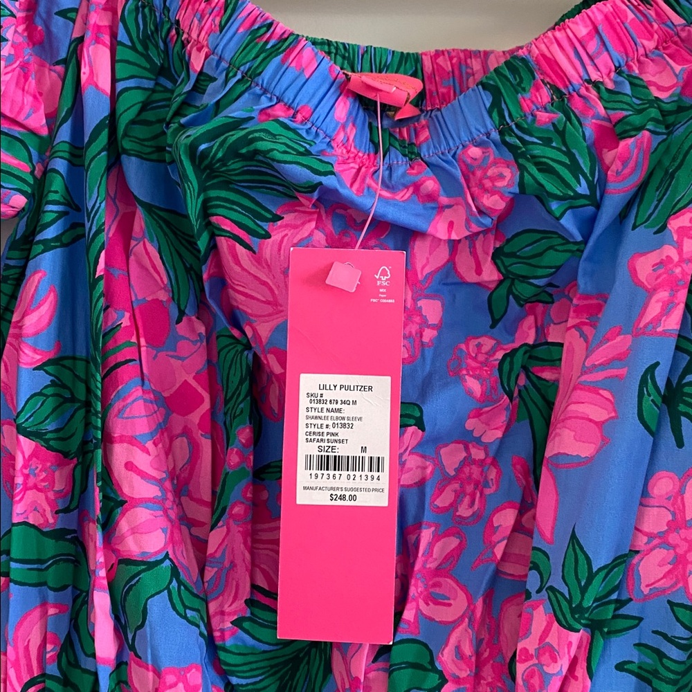 Lilly Pulitzer Pink and Blue Floral Maxi Dress - Picture 5 of 6
